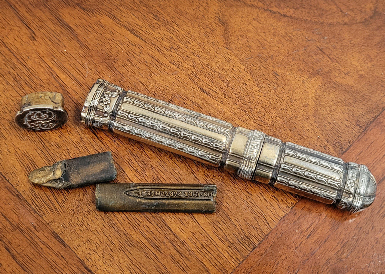 Antique “Risler & Carre Paris” Silver Wax Seal & Holder | Antique & Vintage | Moonee Ponds Antiques | Australia Wide Delivery