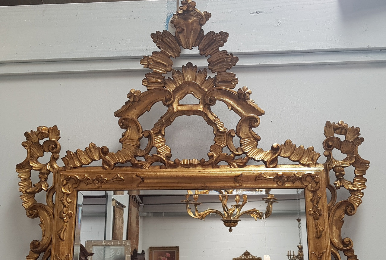 French 19th Century Gilt Wall Mirror