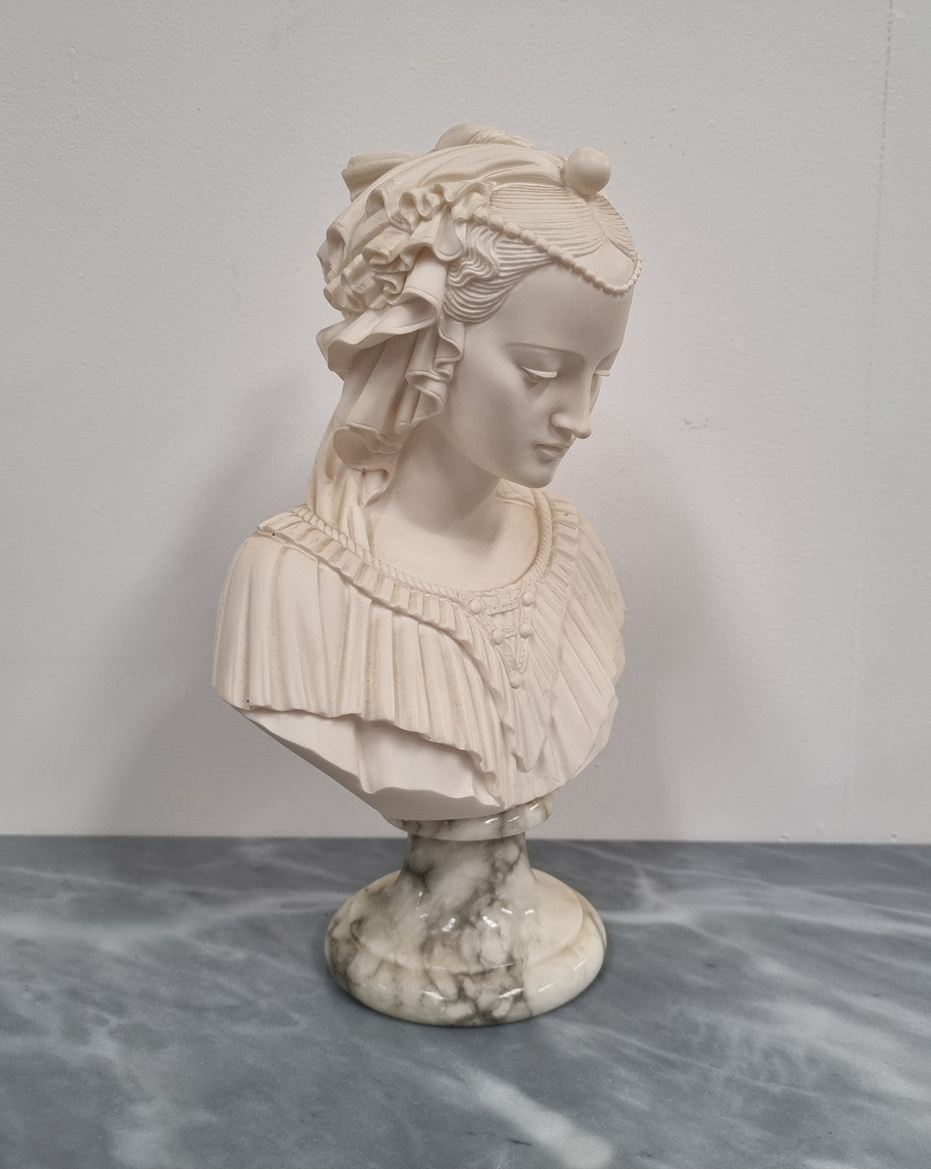 A Giannelli Signed Angelica Maria Bust on Marble Base | Antique & Vintage | Moonee Ponds Antiques | Australia Wide