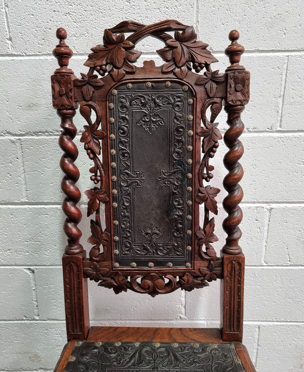 Stunning Set of Six Jacobean Revival Chairs