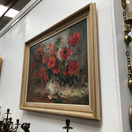 Lovely Floral Oil Painting On Canvas