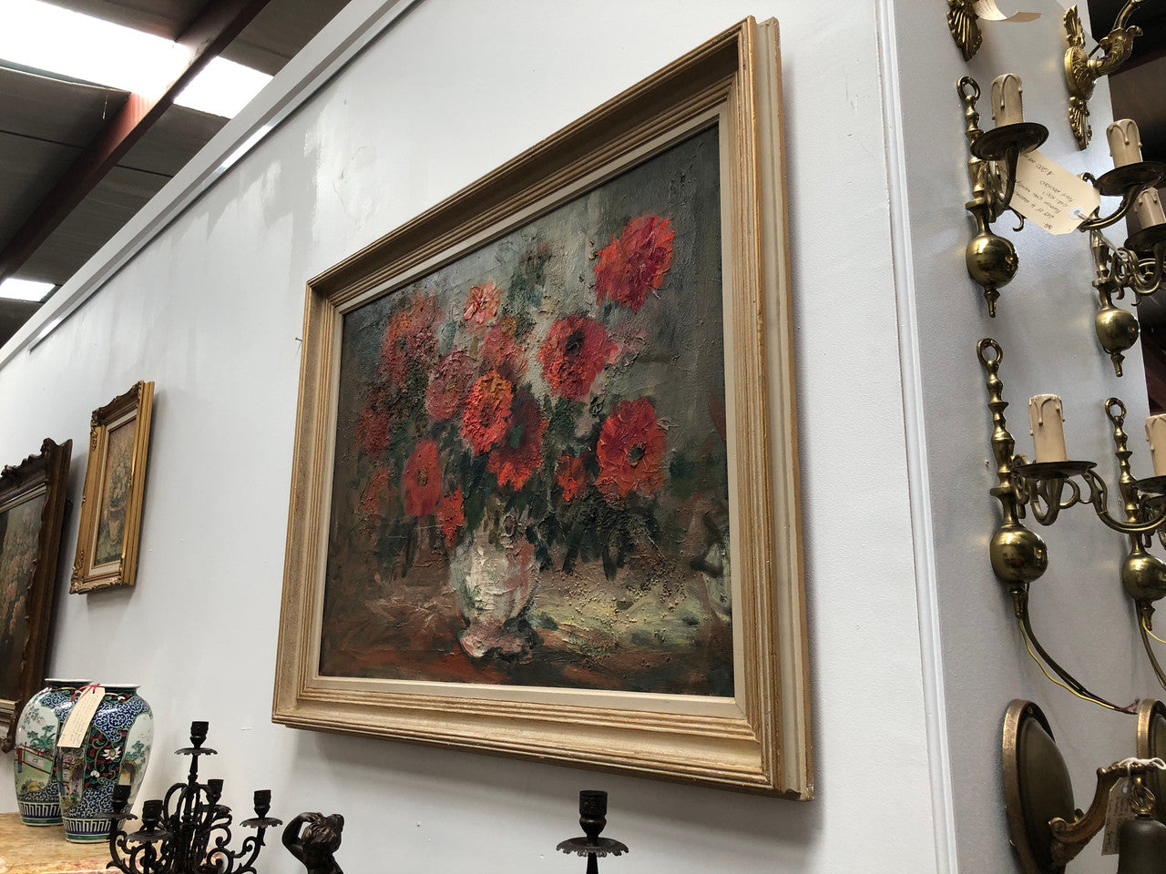 Lovely Floral Oil Painting On Canvas