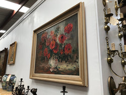 Lovely Floral Oil Painting On Canvas | Antique & Vintage | Moonee Ponds Antiques | Australia Wide Delivery