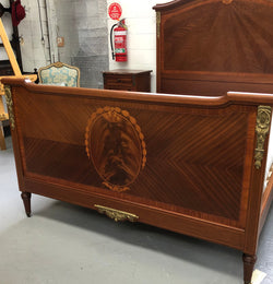 French Louis XVI Style Walnut Queen Size Bed | Antique & Vintage | Moonee Ponds Antiques | Australia Wide Delivery
