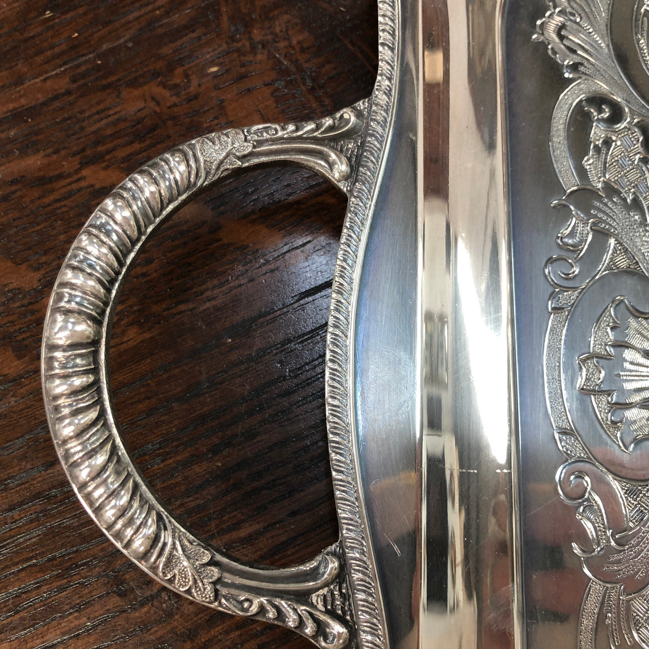 A Heavy Quality Sheffield Plate Tray | Antique & Vintage | Moonee Ponds Antiques | Australia Wide Delivery
