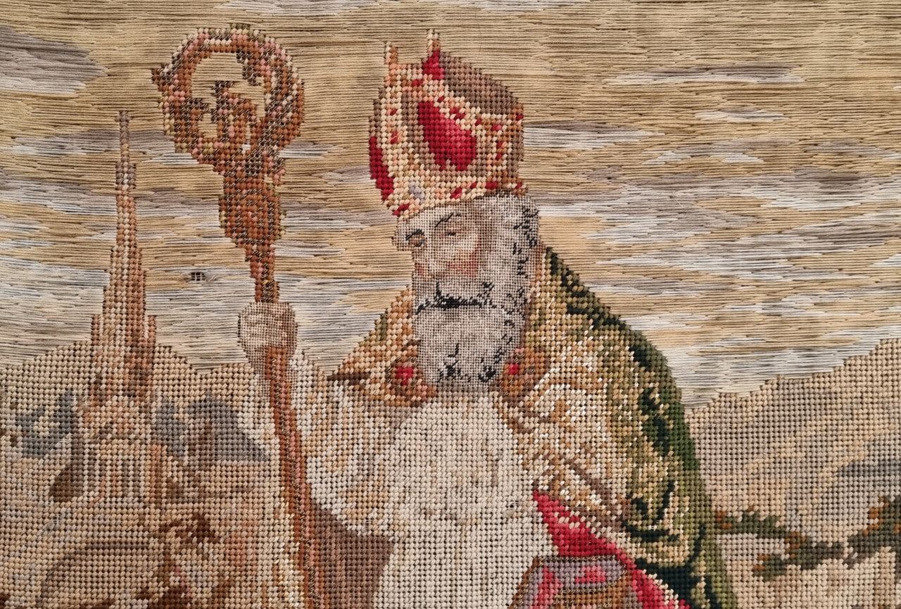 Antique Wool-Work Religious Framed Picture | Antique & Vintage | Moonee Ponds Antiques | Australia Wide Delivery