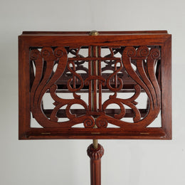 Attractive carved “Duet” reproduction music stand. Excellent condition.