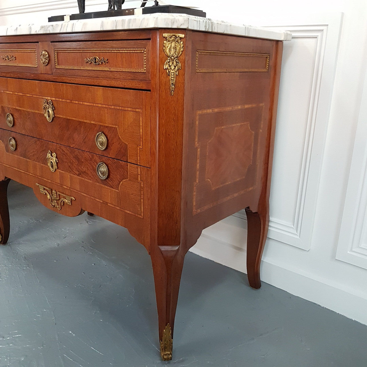 French 19th Century Louis XVI Style Transitional Commode Signed Longrez | Antique & Vintage | Moonee Ponds Antiques | Australia Wide Delivery