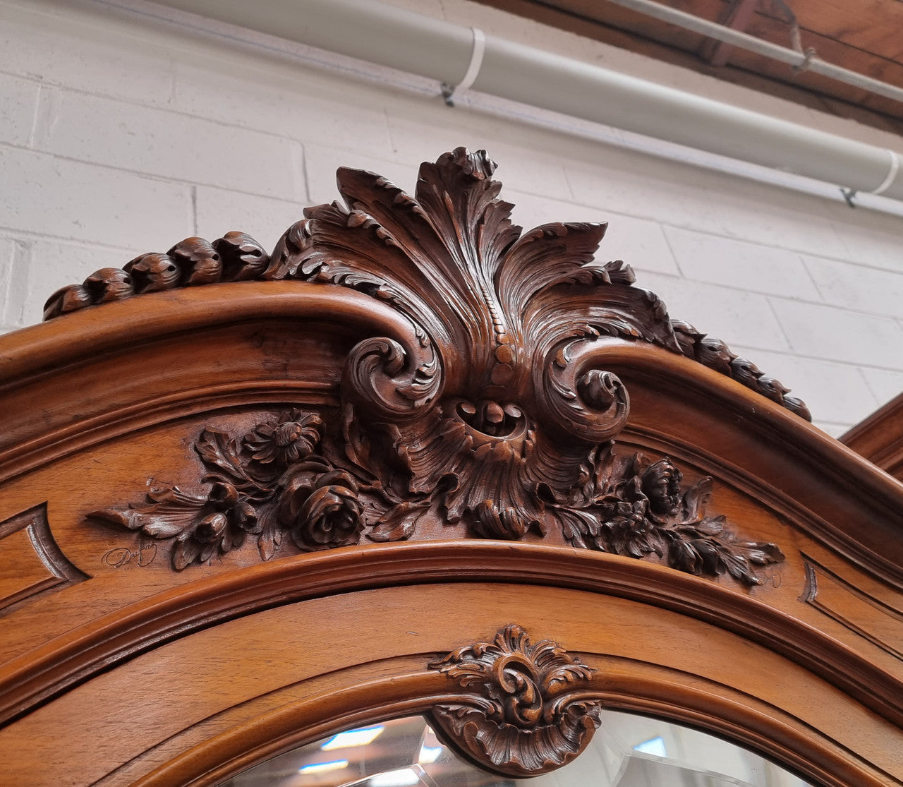 Single Door Walnut Louis XV Style Armoire | Antique & Vintage | Moonee Ponds Antiques | Australia Wide Delivery