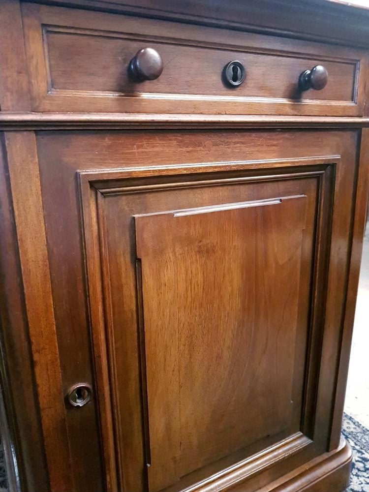 French 19th Century Walnut Pedestal Desk