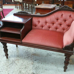 Vintage Telephone Seat and Table