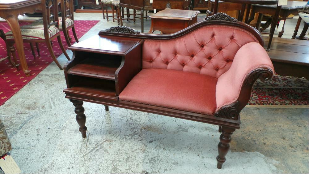 Vintage Telephone Seat and Table