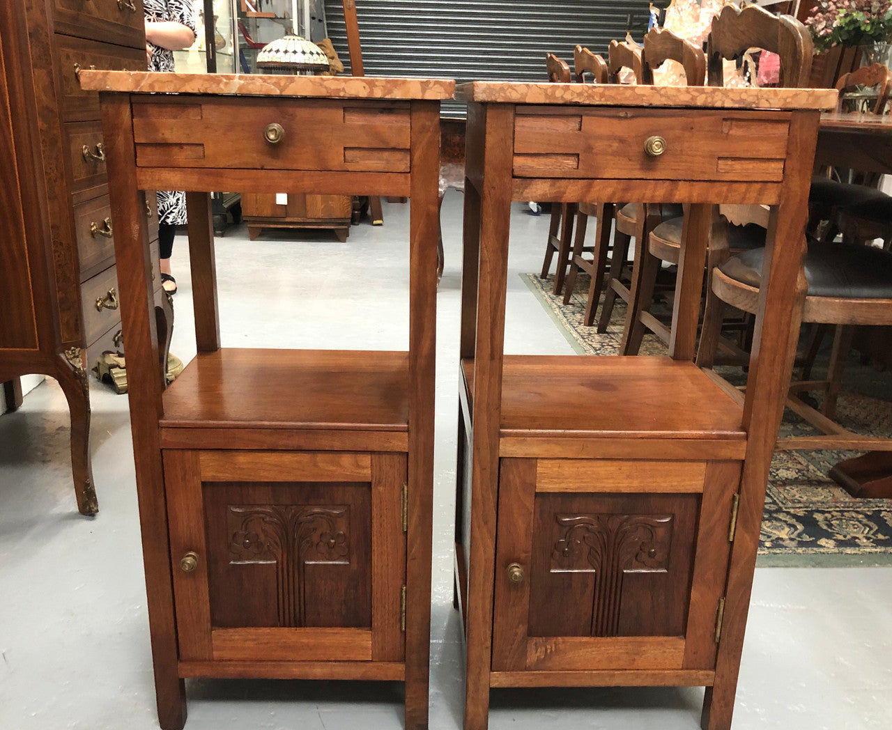 Pair Of French Arts & Crafts Bedside Cabinets