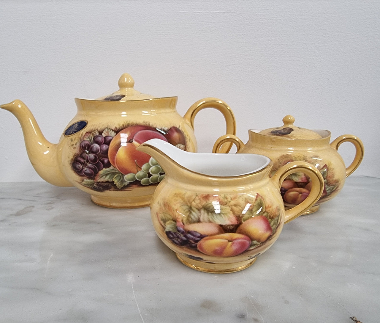 Aynsley Orchard Gold ” Tea Set on Tray"