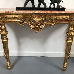 Stunning French gilt Console table