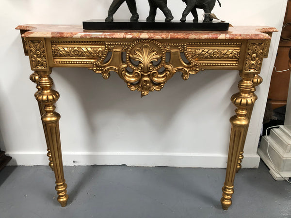 Stunning French gilt Console table