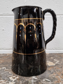 Victorian Black Decorative Jug | Antique & Vintage | Moonee Ponds Antiques | Australia Wide Delivery