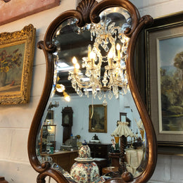 Lovely french oak wall mirror