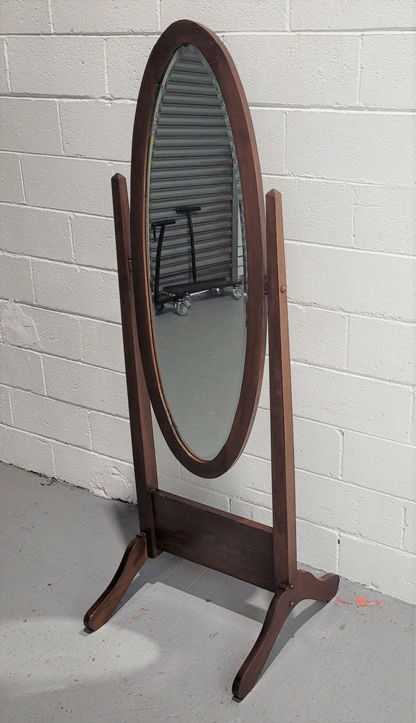 A beautiful Australian Blackwood cheval mirror . In good original detailed condition