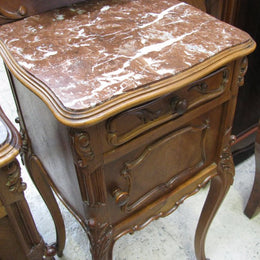 Pair of French Walnut Bedside Cabinets-1