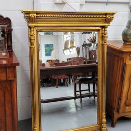 Stunning French Henry II gilt mantle mirror With Original Mirror. It has loads of charter and has been sourced from France. It is in good original detailed condition.