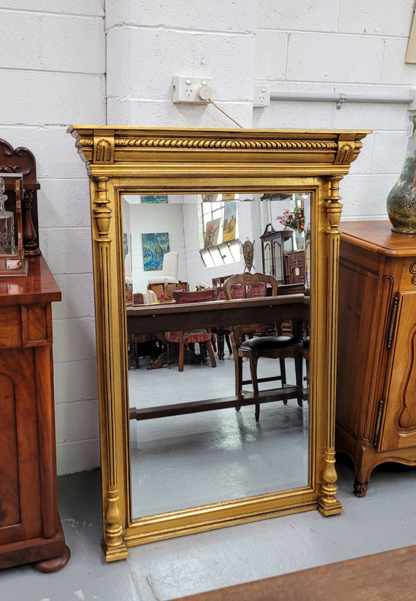 Stunning French Henry II gilt mantle mirror With Original Mirror. It has loads of charter and has been sourced from France. It is in good original detailed condition.