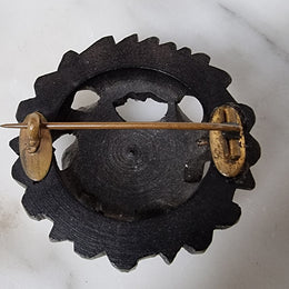 Victorian Whitby Jet Mourning Brooch