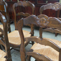 Set of Six French Ladder Back Chairs-2