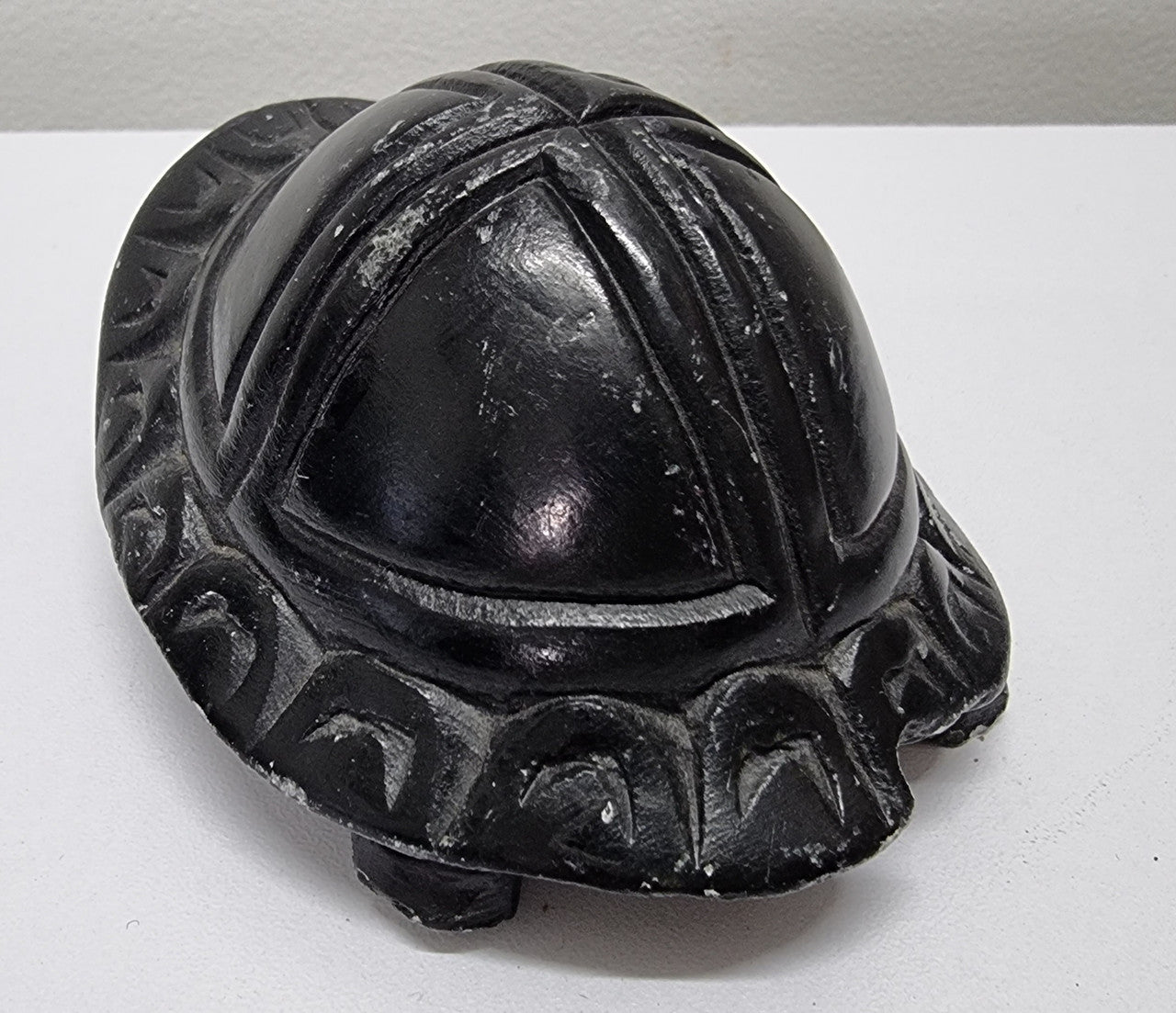 Vintage Hand Carved Zimbabwe Hard Stone Turtle