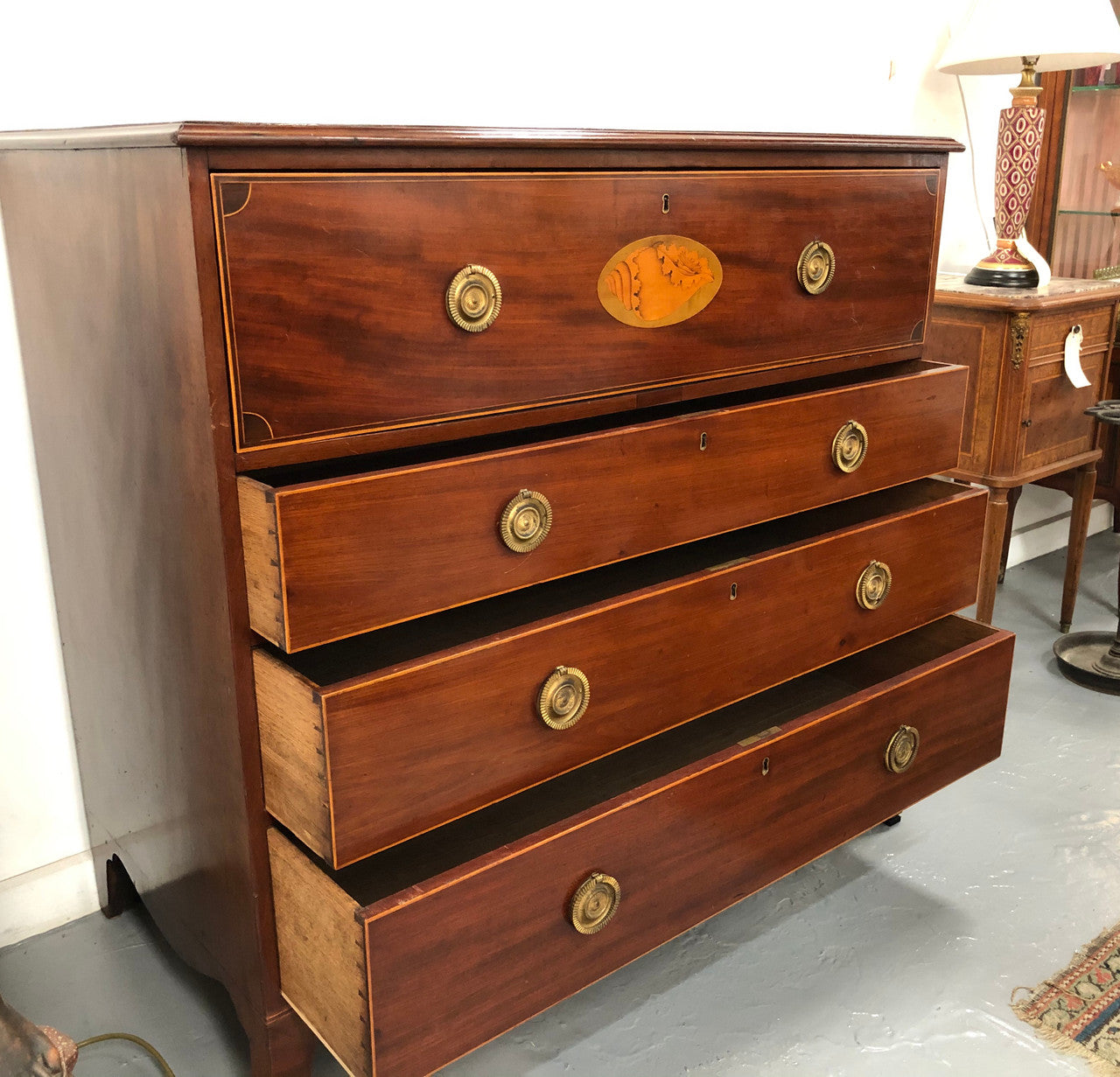 Georgian Inlaid Mahogany Secretaire | Antique & Vintage | Moonee Ponds Antiques | Australia Wide Delivery