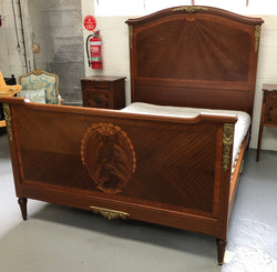 French Louis XVI Style Walnut Queen Size Bed | Antique & Vintage | Moonee Ponds Antiques | Australia Wide Delivery