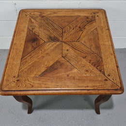 Gorgeous Louis 15th parquetry top sofa side table. In great detailed original condition.
