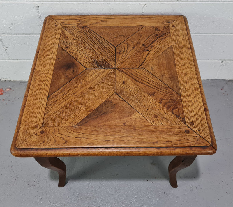 Gorgeous Louis 15th parquetry top sofa side table. In great detailed original condition.
