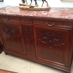 French Walnut Marble Top Buffet | Antique & Vintage | Moonee Ponds Antiques | Australia Wide Delivery