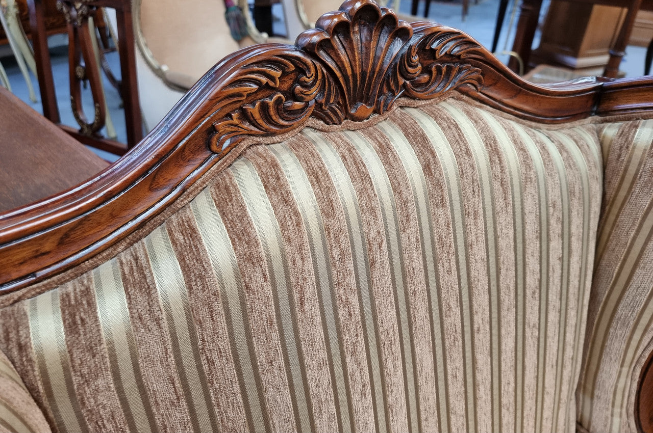 Beautiful Pair of French Style Newly Upholstered Wingback Arm Chairs | Antique & Vintage | Moonee Ponds Antiques | Australia Wide Delivery