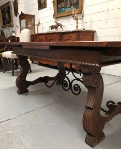 French Dark Oak Spanish Style Dining Table | Antique & Vintage | Moonee Ponds Antiques | Australia Wide Delivery