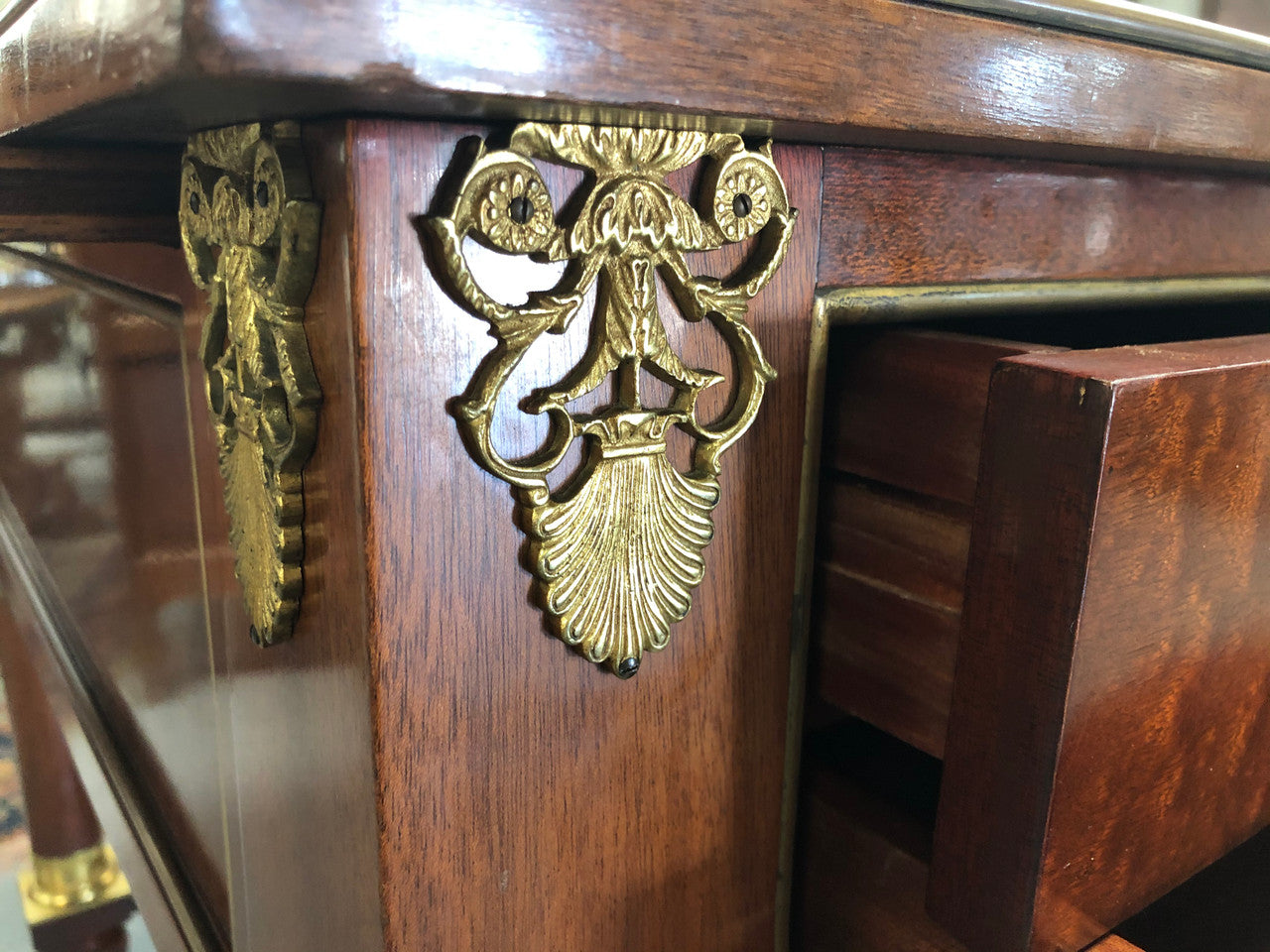 An Impressive French Deco Empire Mahogany Desk | Antique & Vintage | Moonee Ponds Antiques | Australia Wide Delivery