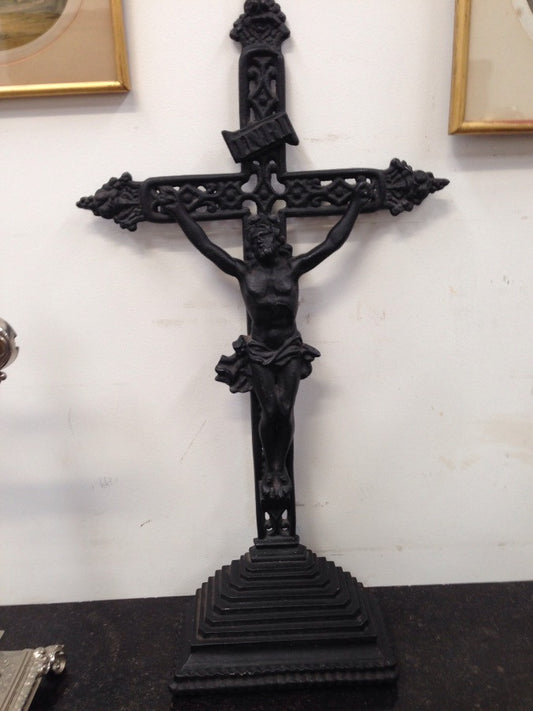 Antique French Cast Iron Cross