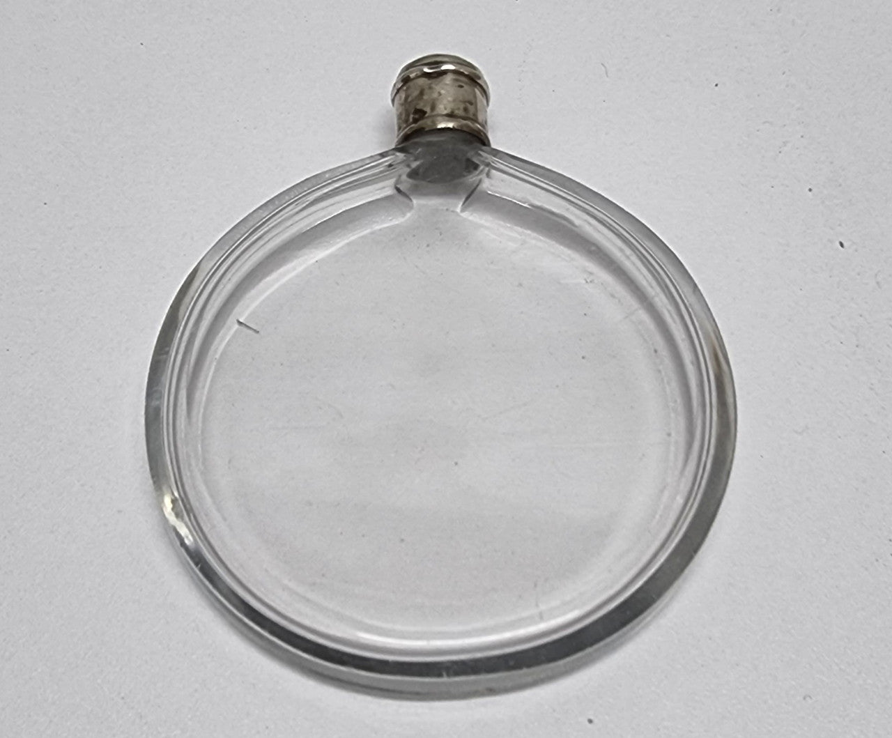 Antique Silver & Cut Crystal Perfume Bottle