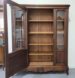French Louis XV Style Walnut Three Door Bookcase | Antique & Vintage | Moonee Ponds Antiques | Australia Wide Delivery