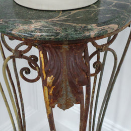Vintage French Style Wrought Iron Pedestal Table