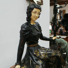 Amazing Art Deco French Spelter Statue
