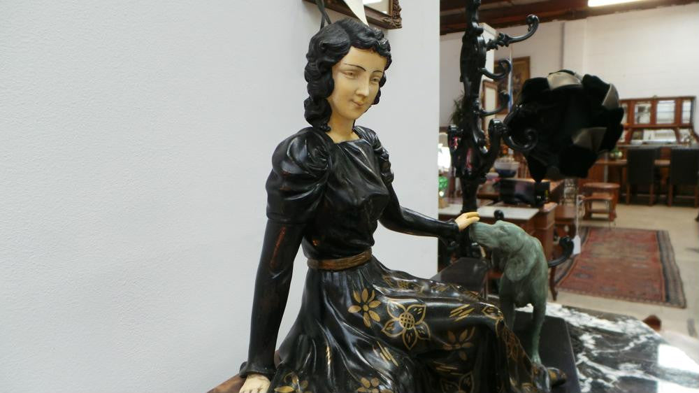 Amazing Art Deco French Spelter Statue | Antique & Vintage | Moonee Ponds Antiques | Australia Wide Delivery