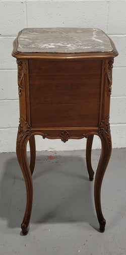 Single Carved French walnut Bedside Cabinet | Antique & Vintage | Moonee Ponds Antiques | Australia Wide Delivery