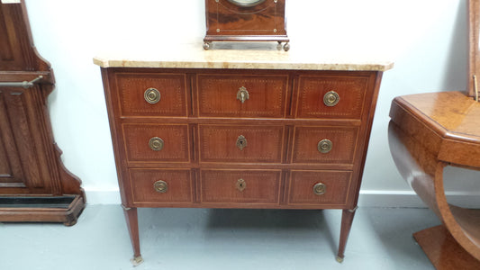 19th Century French Marquetry Inlaid Commode