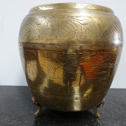 Edwardian Brass Chinese Pot