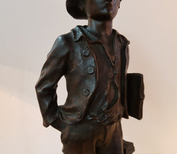 French Bronze Statue Of A School Boy | Antique & Vintage | Moonee Ponds Antiques | Australia Wide Delivery