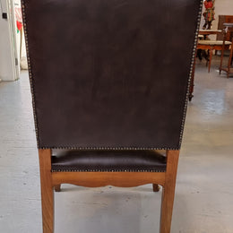 Grand French Oak Louis XV Style Newly Upholstered Desk Chair