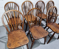 Set Of Eight English Oak Cottage Chairs | Antique & Vintage | Moonee Ponds Antiques | Australia Wide Delivery