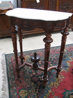 Marble Top Walnut Console Table | Antique & Vintage | Moonee Ponds Antiques | Australia Wide Delivery